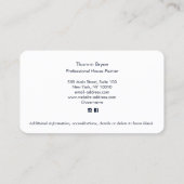 Hausmaler überkreuzte Pinsel bürstet Visitenkarte (Rückseite)