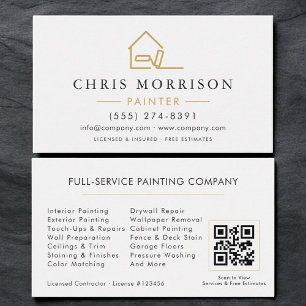 Hausmaler White Gold QR Code Visitenkarte