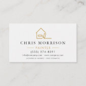 Hausmaler White Gold QR Code Visitenkarte (Vorderseite)
