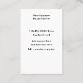 Hausmalerei Einfach Moderne Cool Visitenkarte (Rückseite)