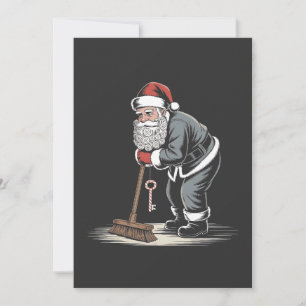 Hausmeister Claus Santa Weihnachten Hausverwalter Dankeskarte