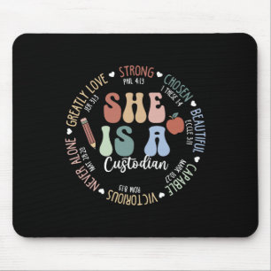 Hausmeister Gott sagt Bibelvers Christlich zurück Mousepad