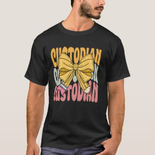 Hausmeister Groovy Kokette Schleife Niedlich Lusti T-Shirt