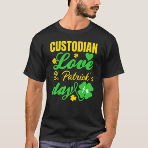 Hausmeister Liebe St. Patrick's Day Irisch T-Shirt