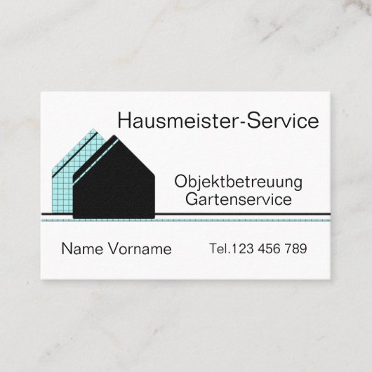 Hausmeister Service Visitenkarte (Vorderseite)