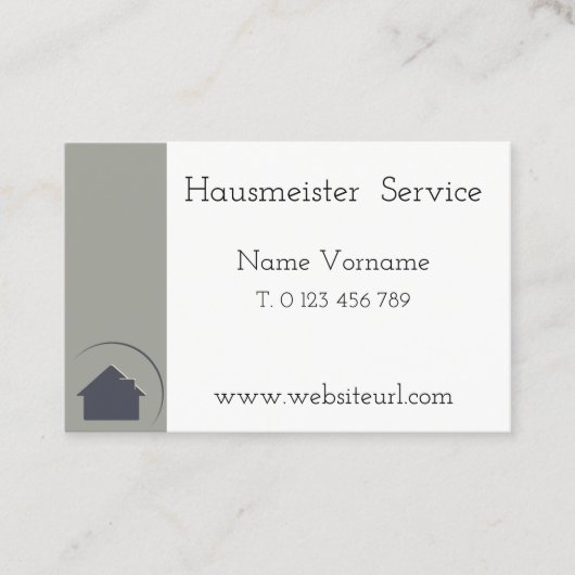 Hausmeister Service Visitenkarte (Vorderseite)
