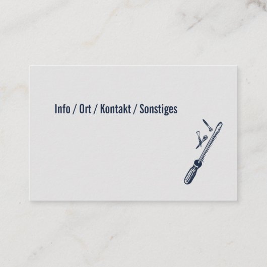 Hausmeister Service Visitenkarte (Rückseite)