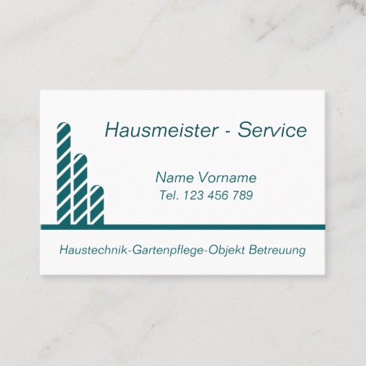 Hausmeister Service Visitenkarte (Vorderseite)