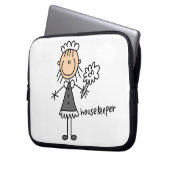 Hausmeister-Strichmännchen Laptopschutzhülle (Vorderseite Links)
