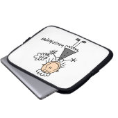 Hausmeister-Strichmännchen Laptopschutzhülle (Vorne Knopf)