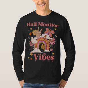 Hausmeister Vibes Schule Groovy Retro Boho Regenbo T-Shirt