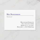 Hausmeister Visitenkarte (Vorderseite)