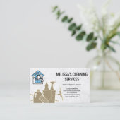 Hausmeisterlogo | Reinigungsmittel Visitenkarte (Stehend Vorderseite)