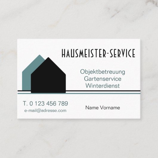 Hausmeisterservice Visitenkarte (Vorderseite)