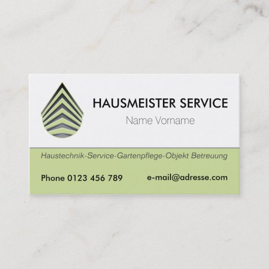 hausmeisterservice visitenkarte (Vorderseite)