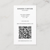 Hausmietbild und Logo Airbnb QR Visitenkarte (Rückseite)