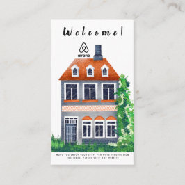 Hausmietbild und Logo Airbnb QR Visitenkarte