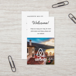 Hausmietbild und Logo Airbnb QR Visitenkarte
