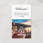 Hausmietbild und Logo Airbnb QR Visitenkarte (Vorderseite)