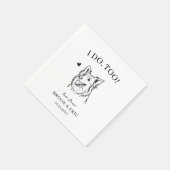 Hausname Border Collie Lineart Dog Wedding Serviette (Ecke)