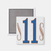 Hausnummer 11 magnet (Vorderseite/Rückseite)