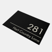 Hausnummer an der Personalisierten Vorderseite tei Fußmatte (Schrägansicht)