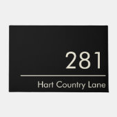 Hausnummer an der Personalisierten Vorderseite tei Fußmatte (Vorderseite)