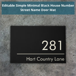 Hausnummer an der Personalisierten Vorderseite tei Fußmatte