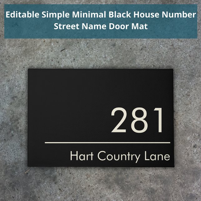 Hausnummer an der Personalisierten Vorderseite tei Fußmatte (Von Creator hochgeladen)