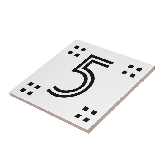 Hausnummer - Art Deco Fliese (Seite)