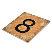 Hausnummer auf orange Spitze-Keramik-Fliese Fliese (Seite)