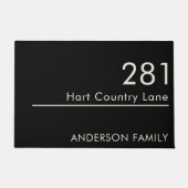 Hausnummer der Split-Familie-Hausnummer an der Vor Fußmatte (Vorderseite)