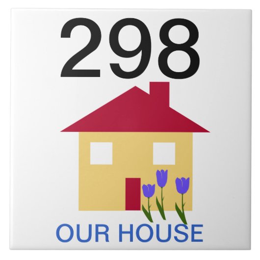 Hausnummer Fliese (Vorderseite)