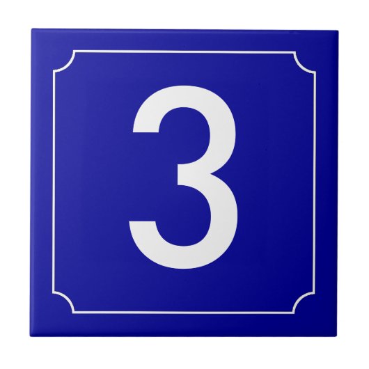 Hausnummer Fliese (Vorderseite)