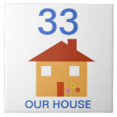 Hausnummer Fliese (Vorderseite)