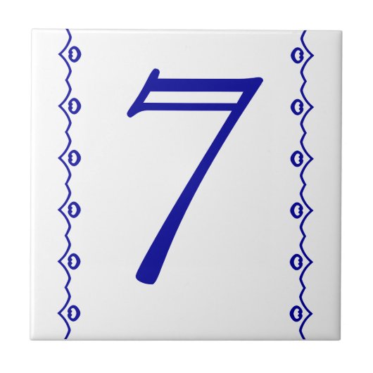 Hausnummer-Fliese Fliese (Vorderseite)