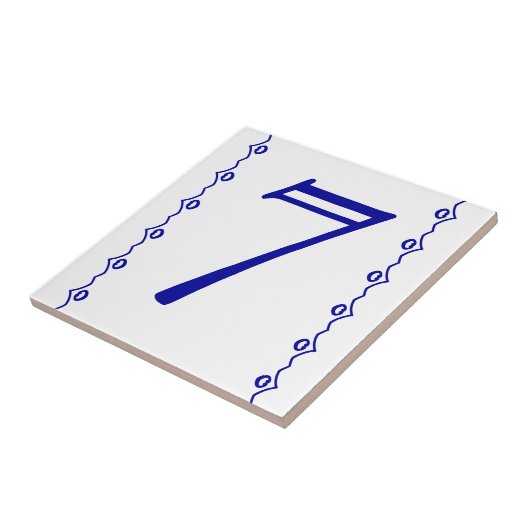 Hausnummer-Fliese Fliese (Seite)