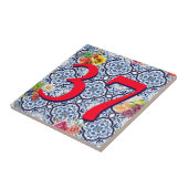 Hausnummer floral sizilianisches Obst Fliese (Seite)