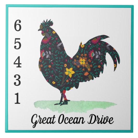 Hausnummer Florenz Fliese (Vorderseite)