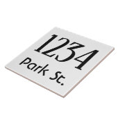 Hausnummer mit Straße Fliese (Seite)