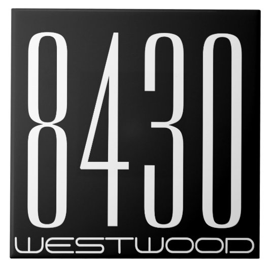 Hausnummer mit Straße Fliese (Vorderseite)