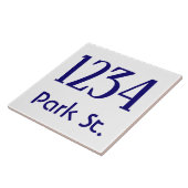 Hausnummer mit Street Keramik Tile Fliese (Seite)