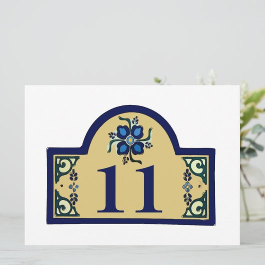 Hausnummern ändern Text (Stehend Vorderseite)