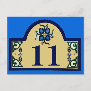 Hausnummern ändern Text Postkarte