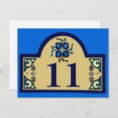 Hausnummern ändern Text Postkarte (Vorne/Hinten)