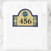 Hausnummern ändern Text Rechteckiger Aufkleber (Tasche)