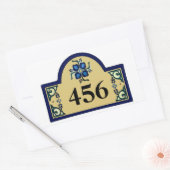 Hausnummern ändern Text Rechteckiger Aufkleber (Umschlag)