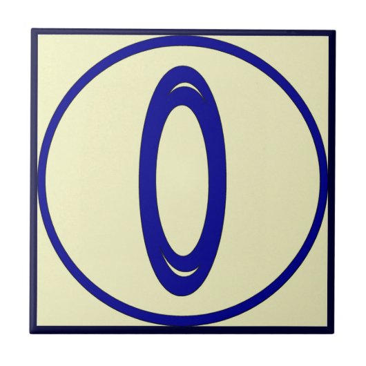 Hausnummern im französischen Stil 0 Fliese (Vorderseite)