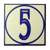 Hausnummern im französischen Stil 5 Fliese (Vorderseite)