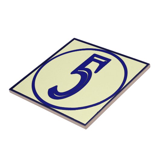 Hausnummern im französischen Stil 5 Fliese (Seite)